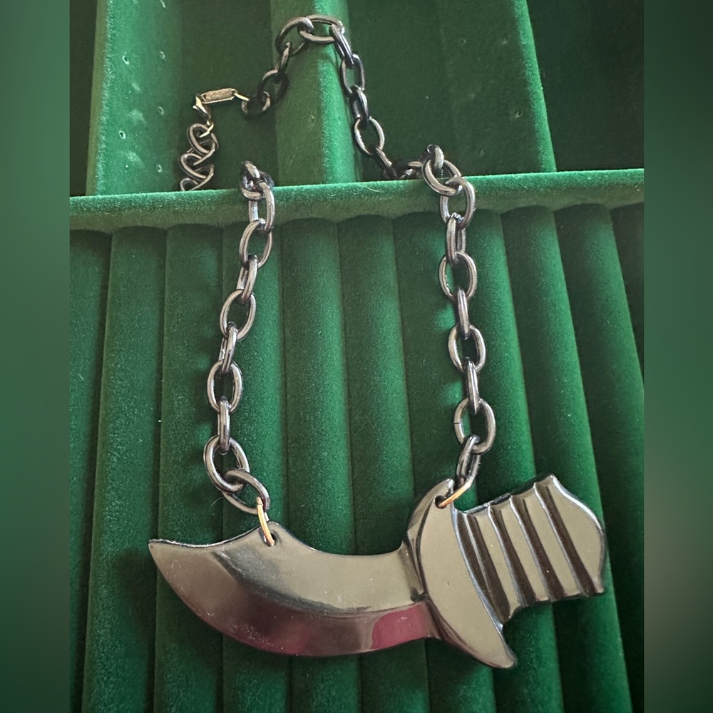 Black sword necklaces by Classic Hardware (CA).